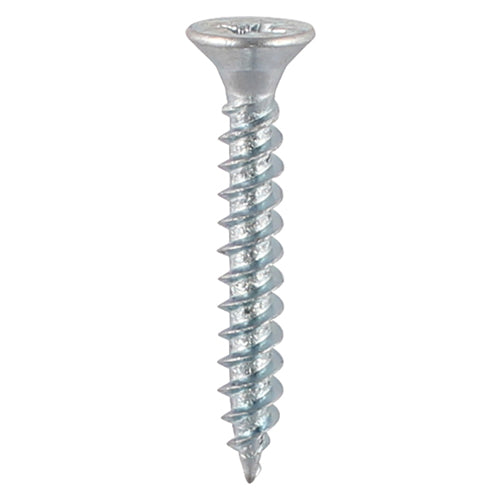 TIMCO Twin-Threaded Countersunk Silver Woodscrews - 10 x 21/2 TIMpac OF 10 - 10212CWZP