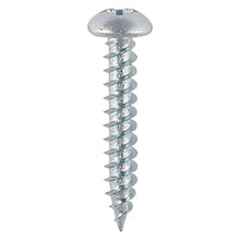 Load image into Gallery viewer, TIMCO Twin-Threaded Round Head Silver Woodscrews - 8 x 5/8 Box OF 200 - 00858CRWZ
