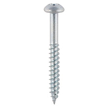 Load image into Gallery viewer, TIMCO Twin-Threaded Round Head Silver Woodscrews - 8 x 11/2 Box OF 200 - 08112CRWZ
