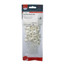 Load image into Gallery viewer, TIMCO Two Piece Screw Caps White - To fit 3.5 to 4.2 Screw TIMpac OF 100 - WHITEPLAST
