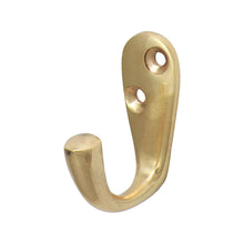 Load image into Gallery viewer, TIMCO Single Robe Hook Polished Brass - 44 x 18mm | Pack of 1
