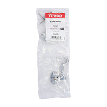 Load image into Gallery viewer, TIMCO Cabin Hook Satin Chrome - 75mm | Pack of 1
