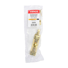 Load image into Gallery viewer, TIMCO Contract Flat Section Bolt Polished Brass - 110 x 25mm | Pack of 1
