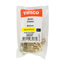 Load image into Gallery viewer, TIMCO Door Chain Electro Brass - 85mm | Pack of 1
