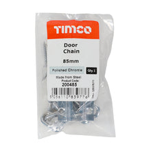 Load image into Gallery viewer, TIMCO Door Chain Polished Chrome - 85mm | Pack of 1
