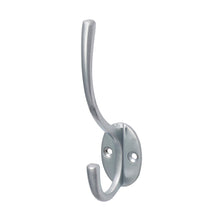 Load image into Gallery viewer, TIMCO Hat &amp; Coat Hook Satin Chrome - 125 x 32mm | Pack of 1
