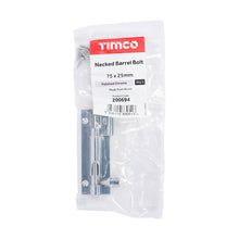 Load image into Gallery viewer, TIMCO Necked Barrel Bolt Polished Chrome - 75 x 25mm | Pack of 1
