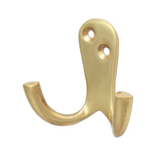Load image into Gallery viewer, TIMCO Double Robe Hook Polished Brass - 47 x 24mm | Pack of 1

