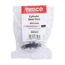Load image into Gallery viewer, TIMCO Cylinder Door Stop Polished Chrome - 41mm | Pack of 1
