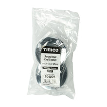 Load image into Gallery viewer, TIMCO End Socket For Round Tube Polished Chrome - 25mm | Pack of 2

