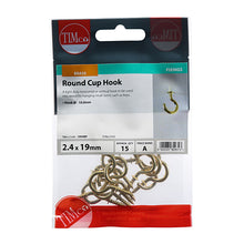 Load image into Gallery viewer, Round Cup Hook - E/Brass
