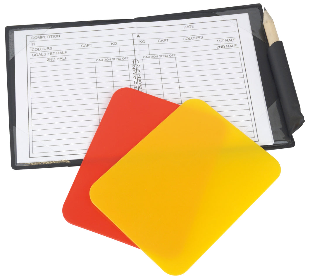 Referee Football Wallet Notebook Score Red Yellow Card Pencil Soccer S ...