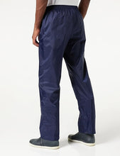Load image into Gallery viewer, Regatta TRW248 | Pro Packaway Mens Waterproof Overtrousers | Black &amp; Navy
