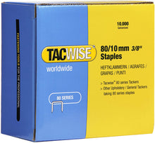 Load image into Gallery viewer, Tacwise Type 80 8mm to 16mm Galvanised Upholstery Staples Packs of 10,000
