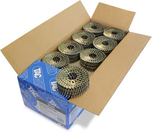 Load image into Gallery viewer, Tacwise 2.5/55mm Bright Ring Flat Top Coil Nails , 0424, Flat Top Coil Nails, pack of 9,000

