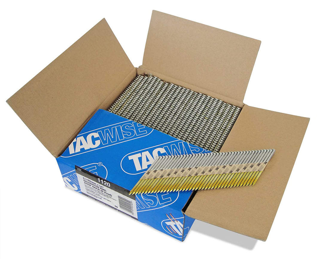 Tacwise 2.8/65mm CE2/12+ Micron, Galv Ring Strip Nails, 1125, Strip Nails, pack of 3,300