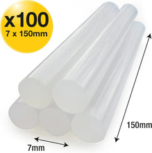 Load image into Gallery viewer, Tacwise 1562 | 100 Pieces | Clear Hot Melt Glue Sticks, Type H (7 x 150mm)
