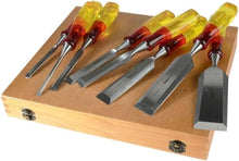 Load image into Gallery viewer, IRWIN Marples M373 Splitproof Bevel Edge Chisel Set in Storage Box, 8 Piece
