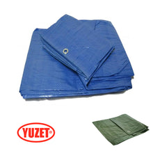 Load image into Gallery viewer, Yuzet Blue Green Standard Lightweight Tarpaulin Ground Camping Sheet Waterproof
