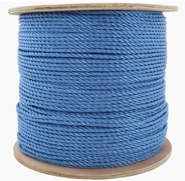 Yuzet Blue Polypropylene Rope 6m x 500mm Drum Cable pulling draw cord ...