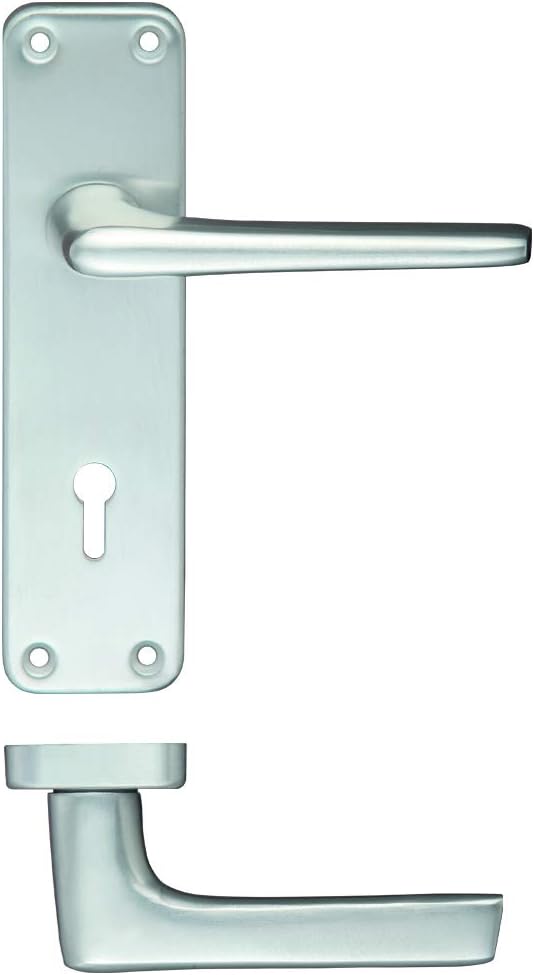 ZOO CONTRACT LEVER ON LOCK BACKPLATE SATIN ALUMINIUM