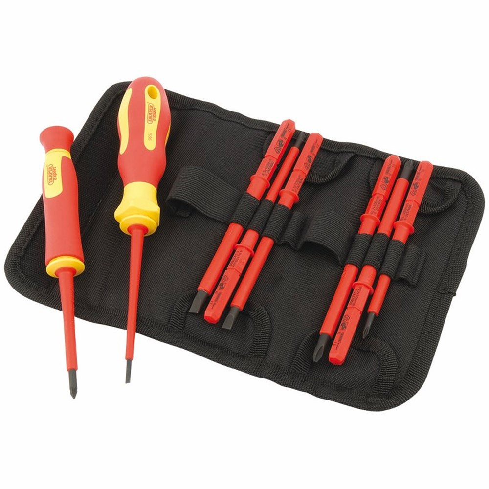DRAPER 05721 - Ergo-Plus® VDE Approved Fully Insulated Interchangeable Blade Screwdriver Set (10 Piece)