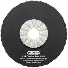 Load image into Gallery viewer, DRAPER 26073 - HSS Circular Saw Blade 63mm Dia. x 18tpi
