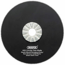 Load image into Gallery viewer, DRAPER 26074 - HSS Circular Saw Blade 88mm Dia. x 18tpi
