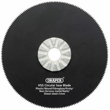 Load image into Gallery viewer, DRAPER 26074 - HSS Circular Saw Blade 88mm Dia. x 18tpi
