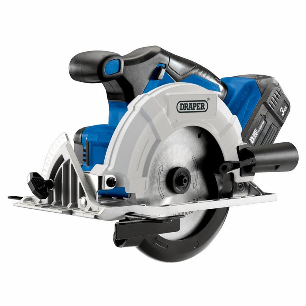 DRAPER 00594 - D20 20V Brushless Circular Saw with 1x 3Ah Battery and Fast Charger