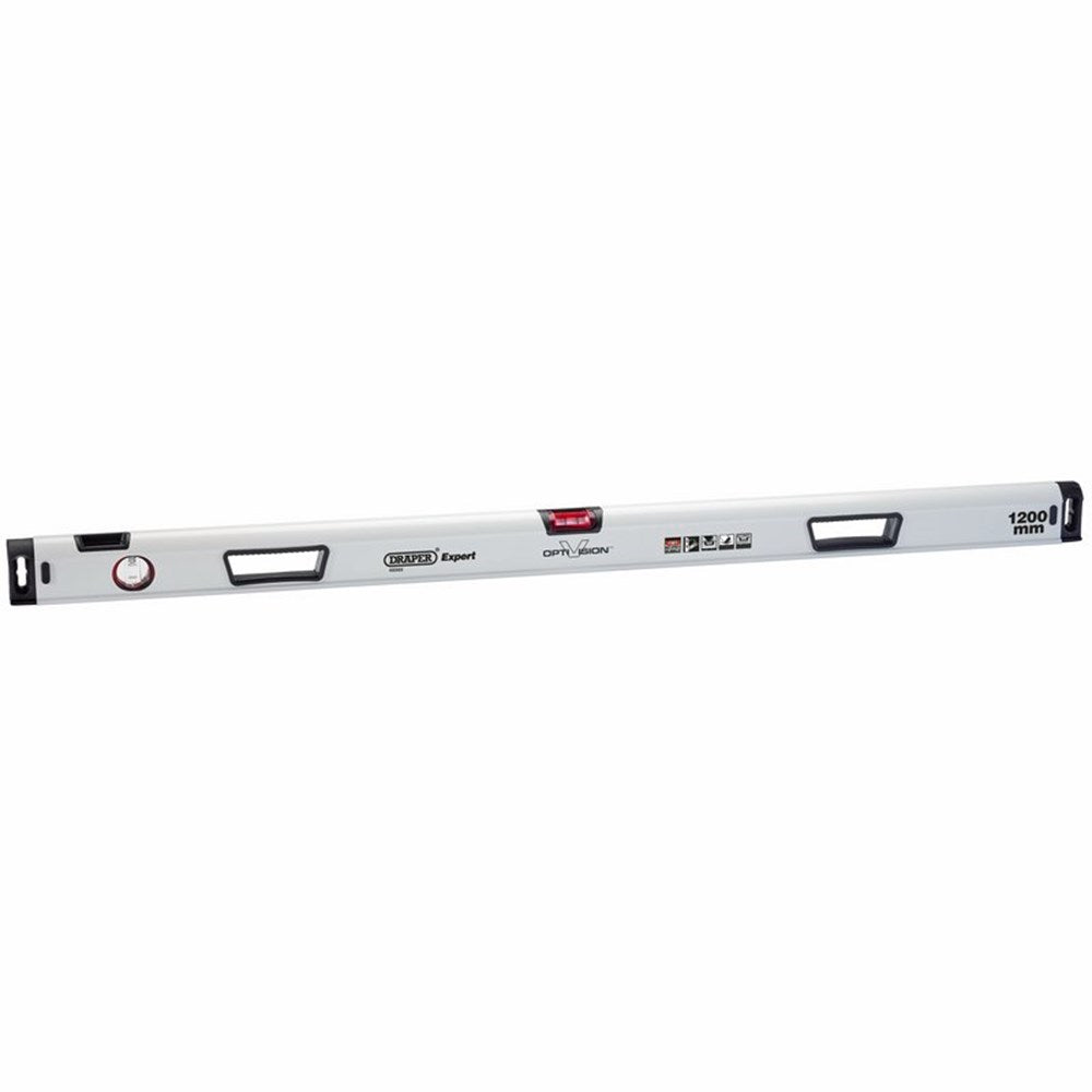 DRAPER 02322 - Opti-Vision Box Section Ergo-Grip Levels with Dual Vials (1200mm)