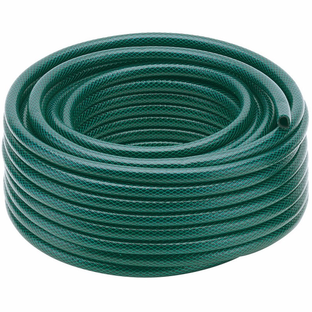 DRAPER 56312 - 12mm Bore Green Watering Hose (30m) - weedfabricdirect