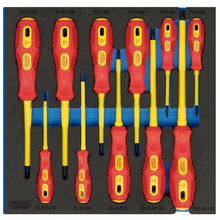 Load image into Gallery viewer, DRAPER 63379 - VDE Screwdriver Set in 1/2 Drawer EVA Insert Tray (11 Piece)
