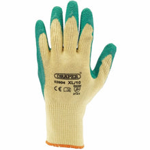 Load image into Gallery viewer, DRAPER 82604 - Green Heavy Duty Latex Coated Work Gloves - Extra Large - weedfabricdirect
