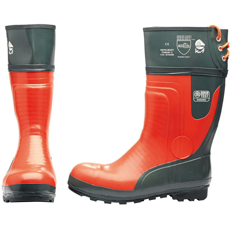 DRAPER (ALL SIZES) Chainsaw Boots Orange EN ISO 17249 Class 2 - weedfabricdirect