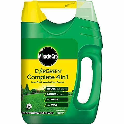 Miracle-Gro Evergreen Complete 4 in 1 Lawn Feed Weed Moss with Spreader 100m2