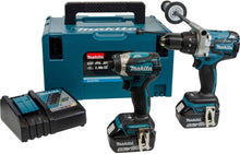 Load image into Gallery viewer, Makita DLX2176TJ 18 V Li-ion LXT 2 Piece Kit Combi Drill Impact Driver  DHP481Z

