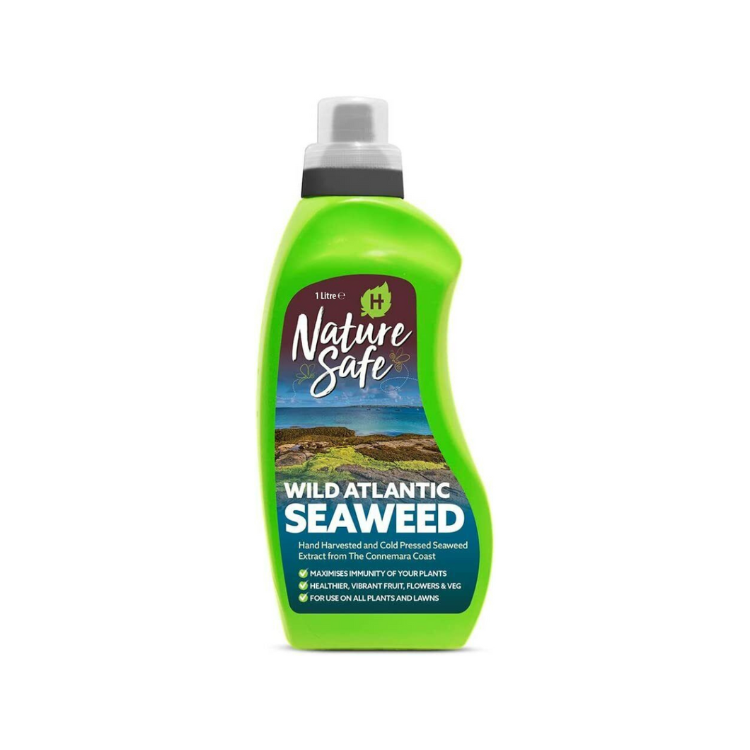 Nature Safe Wild Atlantic Seaweed Plant Lawn Feed Fruit Veg flower 1 Litre Bottle
